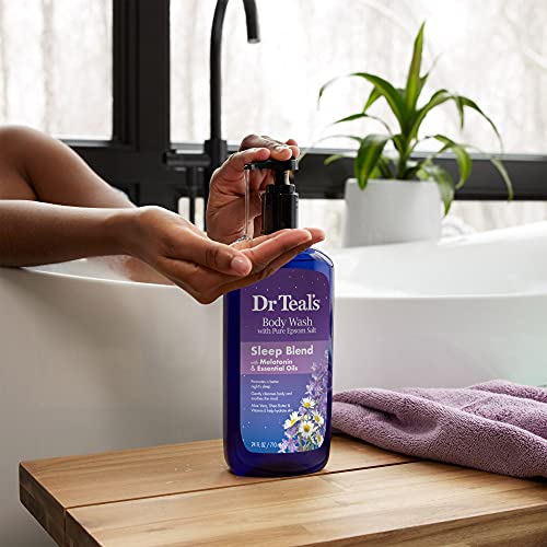 Dr Teal's Body Wash with Pure Epsom Salt, Sleep Blend with Melatonin, 24 fl o...