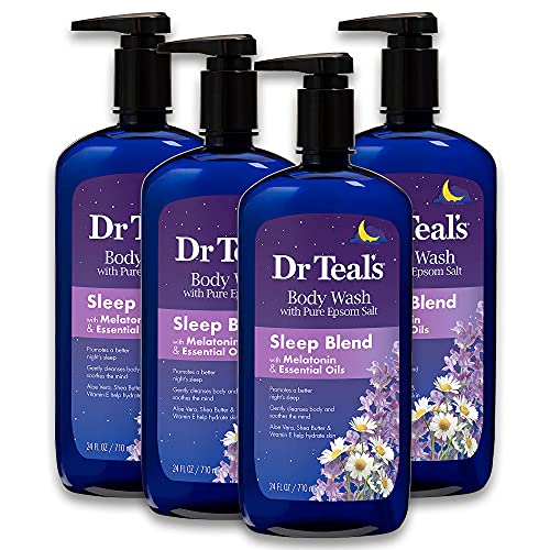 Dr Teal's Body Wash with Pure Epsom Salt, Sleep Blend with Melatonin, 24 fl o...