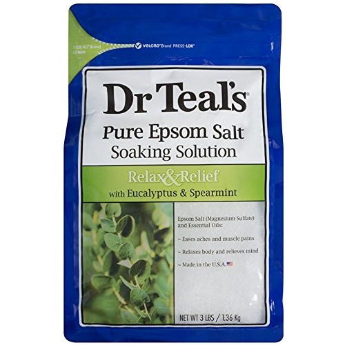 Dr Teal's Epsom Salt Bath Soaking Solution, Eucalyptus and Lavender, 2 Count,...