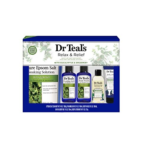 Dr Teal's Eucalyptus & Spearmint Relax & Relief Full Regimen 5-piece Gift Set...