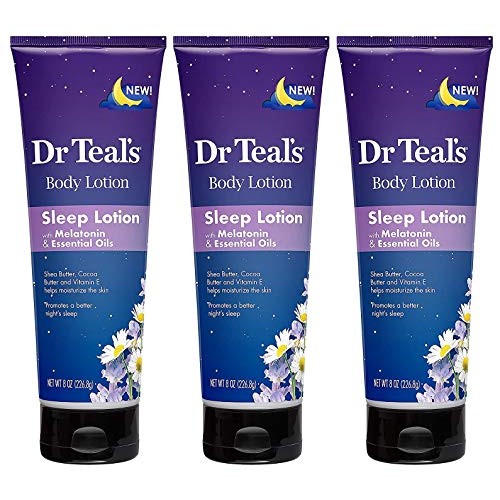 Dr. Teal's Night Time Therapy Melatonin Body Lotion - 8 Ounce Bottles Pack of...
