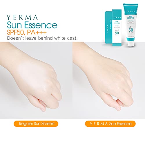 YERMA Face Sunscreen Primer Essence SPF50+/PA+++ 1.7oz - Light Essence Sun Cr...