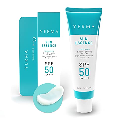 YERMA Face Sunscreen Primer Essence SPF50+/PA+++ 1.7oz - Light Essence Sun Cr...
