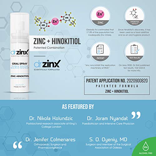 Dr ZinX Bad Breath Treatment, Long Lasting Vegan Zinc Spray, Breath Freshener...