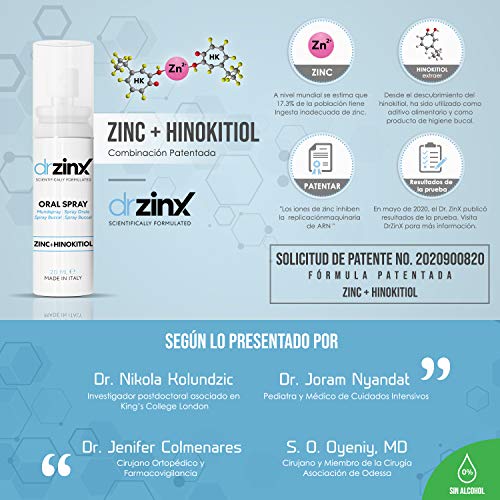 Dr ZinX Bad Breath Treatment, Long Lasting Vegan Zinc Spray, Breath Freshener...