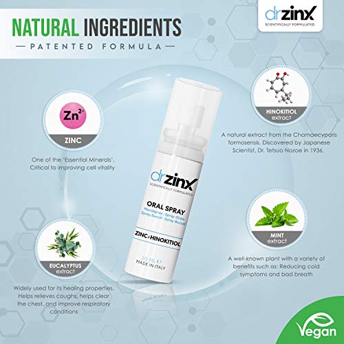 Dr ZinX Bad Breath Treatment, Long Lasting Vegan Zinc Spray, Breath Freshener...