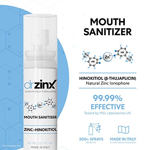 Dr ZinX Bad Breath Treatment, Long Lasting Vegan Zinc Spray, Breath Freshener...
