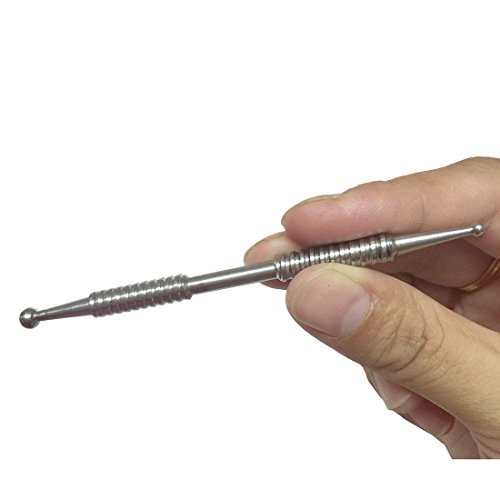 Dual Head Tip Acupuncture Ear and Body Point Probe Pocket Ear Chart and Pouch