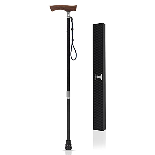 DRAGON CARBON Walking Cane/100% Carbon Fiber Portable Retractable Walking Sti...