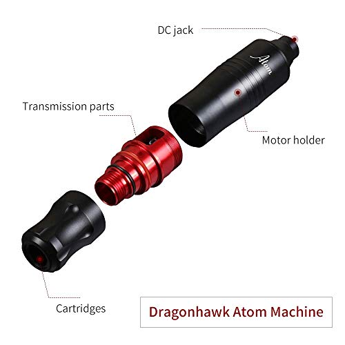 Dragonhawk Pro Complete Tattoo Pen Kit - Atom Lightweight Tattoo Pen Machine ...