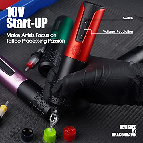 Dragonhawk X1 Rotary Wireless Tattoo Pen Machine Lcd Screen Display Replaceab...