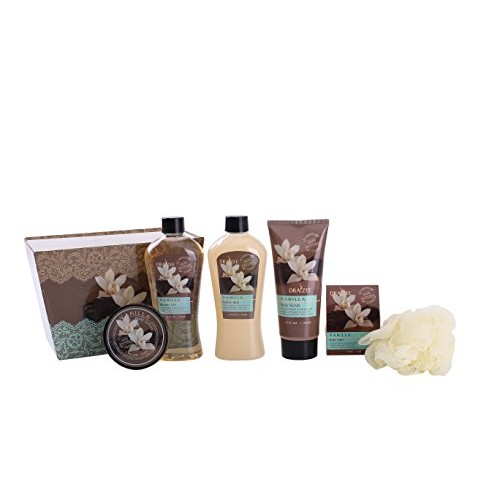 Spa Basket for Women w/Refreshing “Seductive Vanilla” Fragrance by Draizee- #...