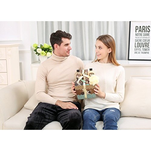 Spa Basket for Women w/Refreshing “Seductive Vanilla” Fragrance by Draizee- #...