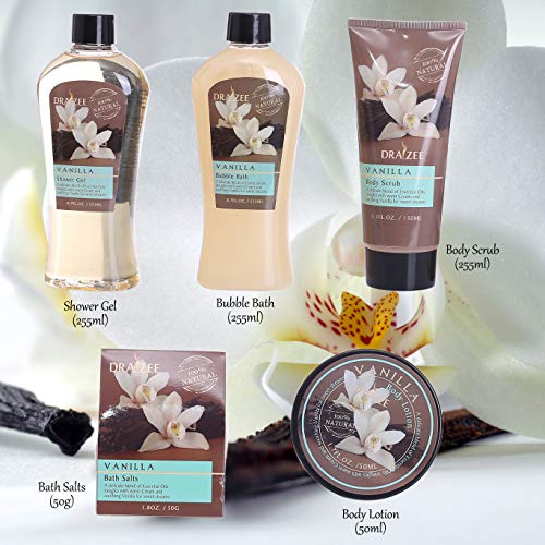Spa Basket for Women w/Refreshing “Seductive Vanilla” Fragrance by Draizee- #...
