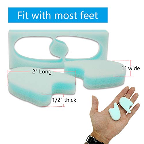 ORANDESIGNE Foam Toe Separators 3-Layer Foam Toe Spacer for Bunion Pain Relie...