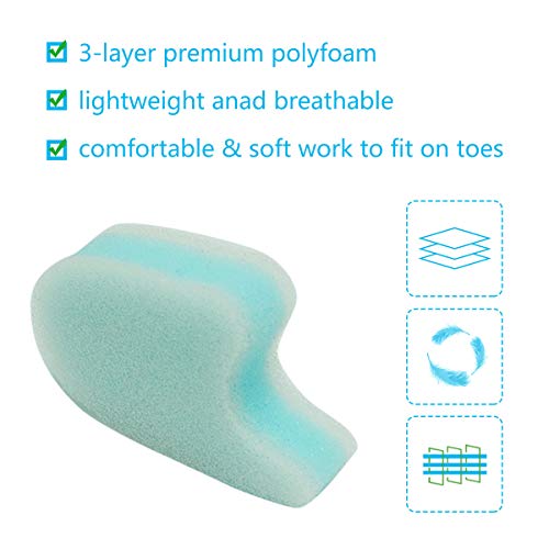 ORANDESIGNE Foam Toe Separators 3-Layer Foam Toe Spacer for Bunion Pain Relie...