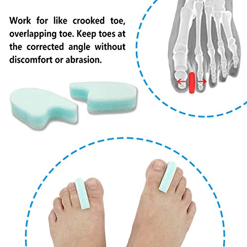 ORANDESIGNE Foam Toe Separators 3-Layer Foam Toe Spacer for Bunion Pain Relie...