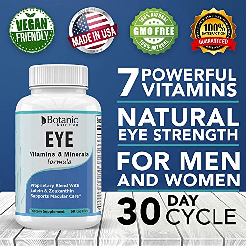 Eye Vitamins with Lutein and Zeaxanthin. Vision Care Supplements with Multivi...