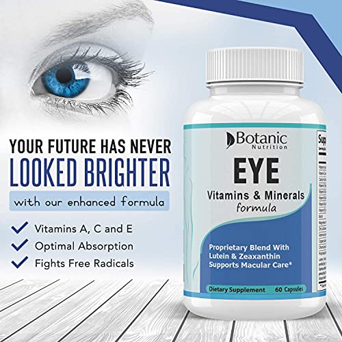 Eye Vitamins with Lutein and Zeaxanthin. Vision Care Supplements with Multivi...