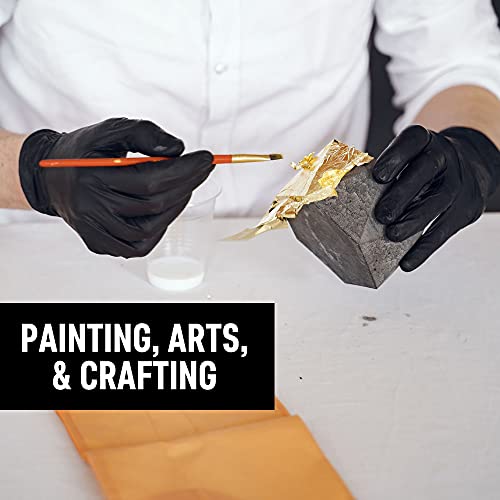 Synthetic Nitrile Black Disposable Gloves Large -100 PK No Latex Medical Gloves