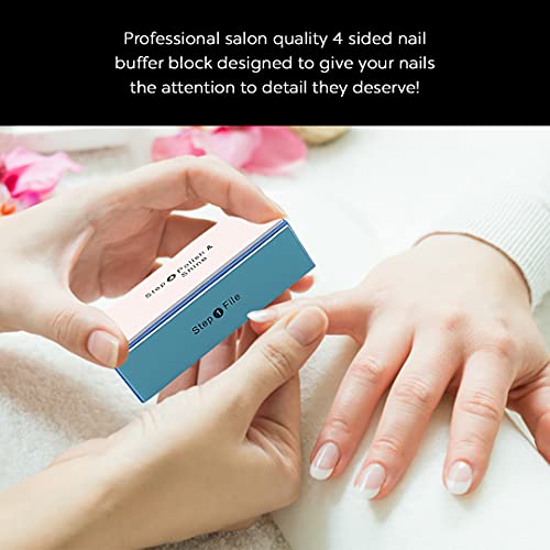 4 Way Nail Buffer Block 4 Steps Sanding Polisher Washable Files Nails Art Ped...