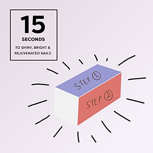 4 Way Nail Buffer Block 4 Steps Sanding Polisher Washable Files Nails Art Ped...