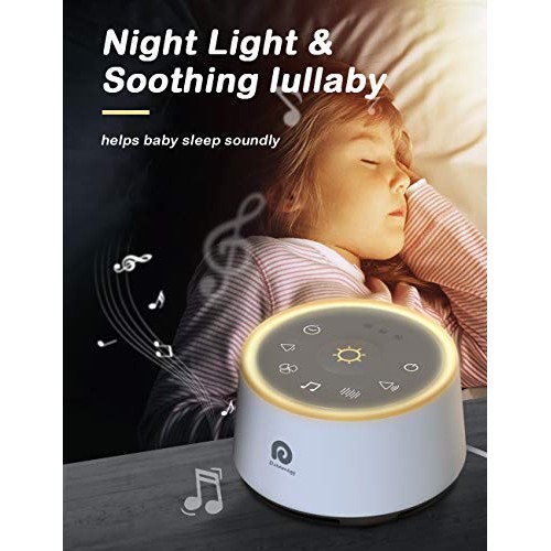 Dreamegg D1 Sound Machine - White Noise Machine with Baby Night Light for Sle...