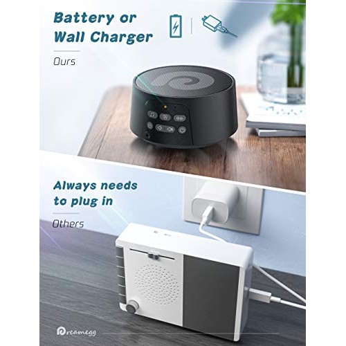 Dreamegg White Noise Machine - D3 Pro Sleep Sound Machine, Rechargeable Noise...