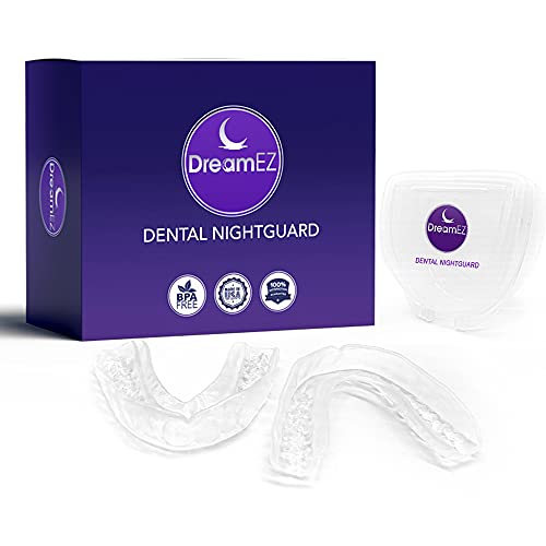 DreamEZ Custom Night Guards for Teeth Grinding, 2 Pack with Mouth Guard Case,...