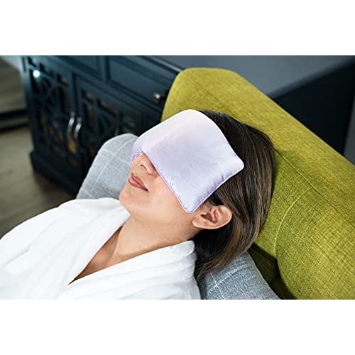 DreamTime Eye Pillow with Lavender Aromatherapy, Natural Herbal Mask, Purple ...