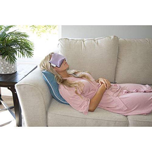 DreamTime Eye Pillow with Lavender Aromatherapy, Natural Herbal Mask, Purple ...
