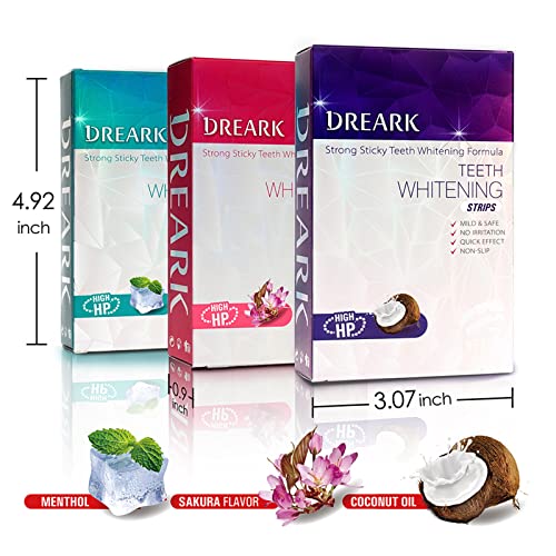DREARK Teeth Whitening Strips, 7 Treatments White Strips Kit for Sensitive Te...