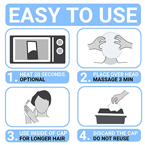 Drench No Water Shampoo Caps [5-Pack] - Waterless Shampoo and Conditioner - D...