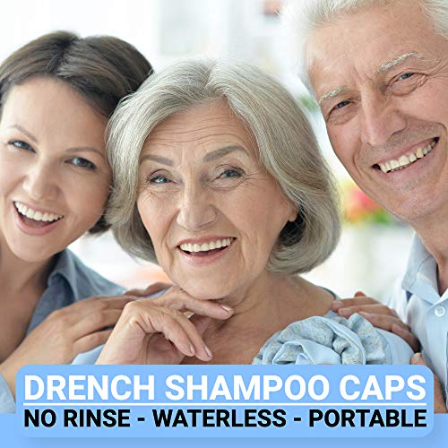 Drench No Water Shampoo Caps [5-Pack] - Waterless Shampoo and Conditioner - D...