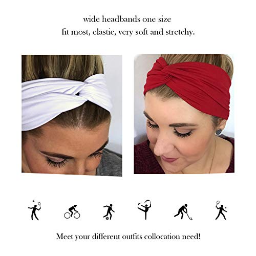 DRESHOW 8 Pack Women's Headbands Headwraps Hair Bands Bows Hair Accessories