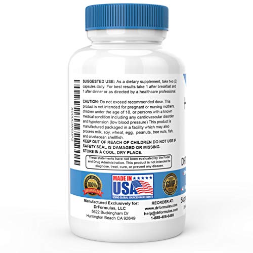 DrFormulas Original Hair Vitamins without Biotin | HairOmega DHT Blocker | Ha...