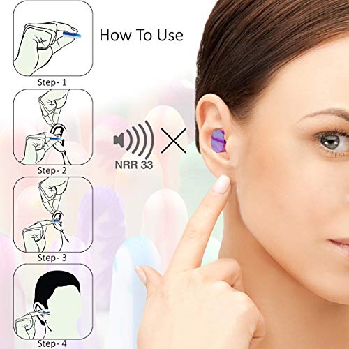 MOLDEX Sparkplugs Soft Foam Earplugs 50 Pairs Ear Plugs for Sleeping, Snoring...