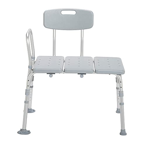 Drive Medical 12011KD-1 Tub Transfer Bench For Bathtub with Adjustable Backrest
