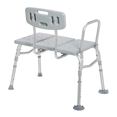Drive Medical 12011KD-1 Tub Transfer Bench For Bathtub with Adjustable Backrest