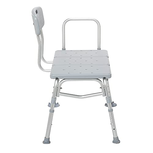Drive Medical 12011KD-1 Tub Transfer Bench For Bathtub with Adjustable Backrest