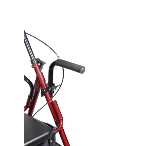 Drive Medical 795BU Duet Folding Transport Wheelchair and Rollator Walker, Bu...