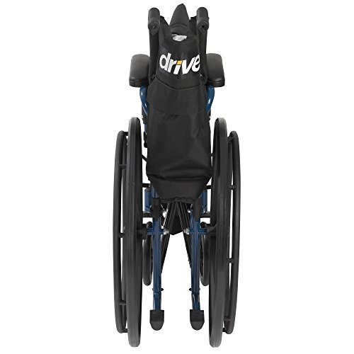 Drive Medical Blue Streak Ultra-Lightweight Wheelchair With Flip-Backs Arms &...