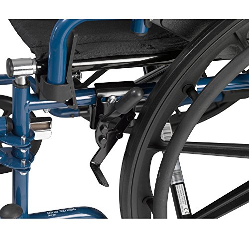 Drive Medical Blue Streak Ultra-Lightweight Wheelchair With Flip-Backs Arms &...