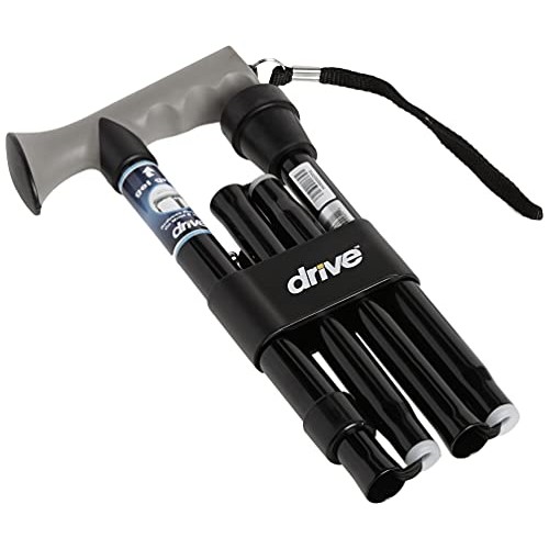 Drive Medical RTL10370BK Walking Stick with Gel Grip Handle, Black