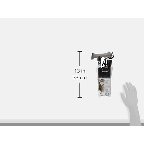 Drive Medical RTL10370BK Walking Stick with Gel Grip Handle, Black