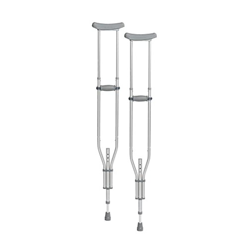 Drive Medical RTL10433 Adjustable Crutches for Walking, Silver