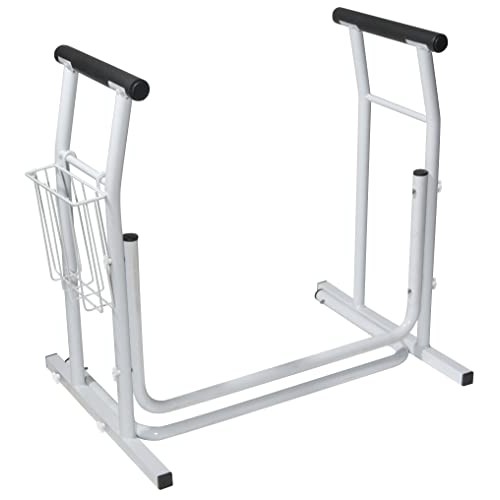 Drive Medical RTL12079 Handicap Grab Bar for Toilets, White