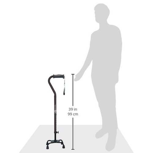 Hugo 731-850 Adjustable Quad Walking Cane, Black