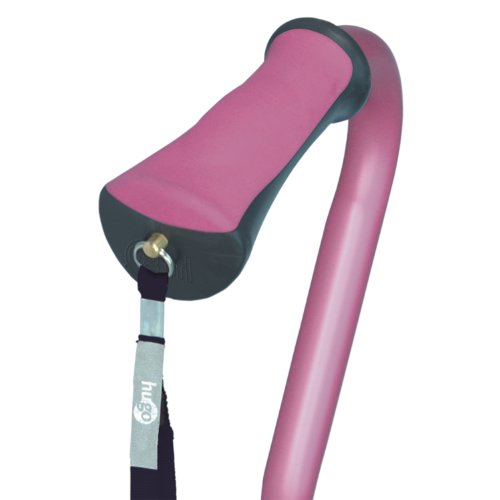 Hugo Adjustable Quad Walking Cane, Rose