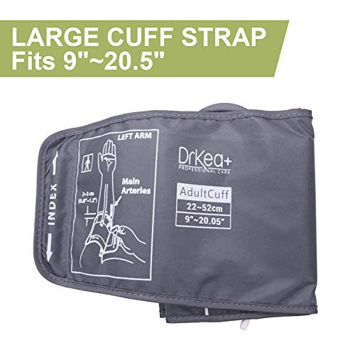 Blood Pressure Upper Arm Large Cuff Strap - Use with BP Monitors by DrKea - A...